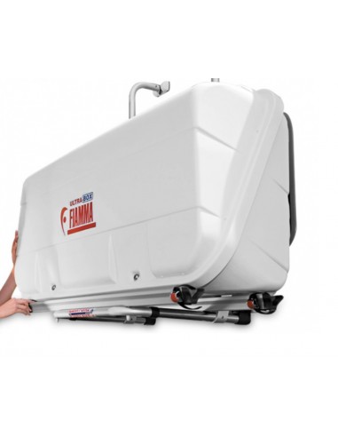Baul Fiamma Ultra Box 360 para colocar en el portabicicletas
Este maletero está fabricado de plástico ABS, que está testado a p